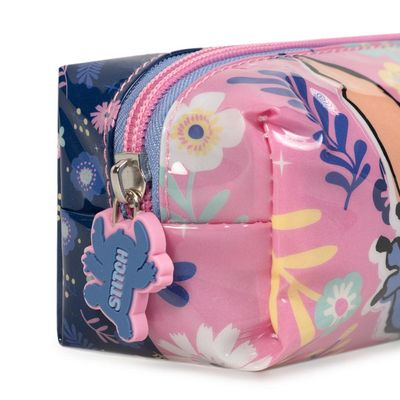 Estojo Escolar Feminino Stitch Rosa U / Rosa