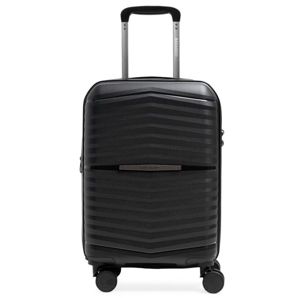 Mala de Bordo 10 Kg Polipropileno 4 Rodas Hong Kong Preta P / Preto