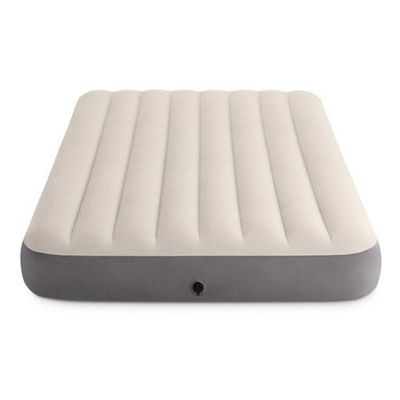 Colchão Inflável Casal Dura Beam Fiber Tech Queen Com Bomba Elétrica 110v Intex