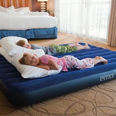 Colchão Inflável Casal Dura Beam Downy + Bomba Elétrica 110v Intex
