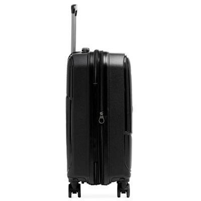 Mala de Viagem Pequena 10 Kg Polipropileno 4 Rodas Seul Preta P / Preto