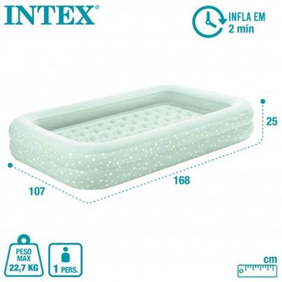 Colchão Inflável Cama Infantil Veludado Noite Feliz - Intex