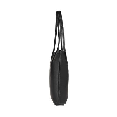 Bolsa de Ombro Feminina Grande de Couro Shopping Bag BG Preta U / Preto
