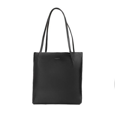Bolsa de Ombro Feminina Grande de Couro Shopping Bag BG Preta U / Preto