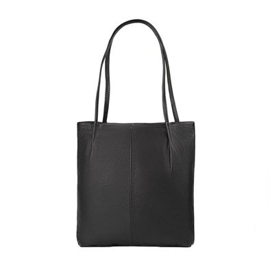 Bolsa de Ombro Feminina Grande de Couro Shopping Bag BG Preta U / Preto