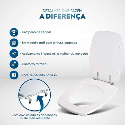 Tampa De Vaso Sanitário Valentina Ocre Para Louça Santamarina