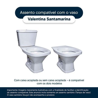 Tampa De Vaso Sanitário Valentina Ocre Para Louça Santamarina