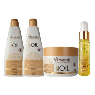 Kit Shampoo + Condicionador + Máscara + Óleo Reparador Arvensis Tec Oil