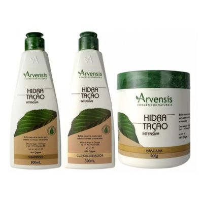 Kit Arvensis Hidratação Shampoo Condicionador Mascara 500g