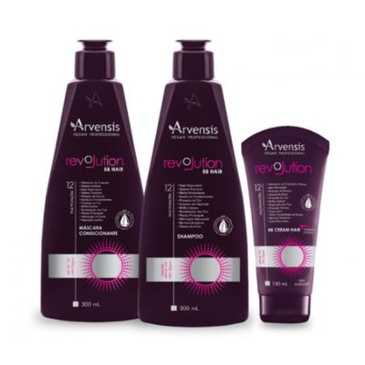 Kit Shampoo + Condicionador + Cream Bb Hair Revolution Arvensis