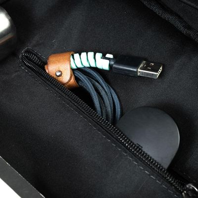 Mochila Masculina de Couro para Notebook Arpoador Preta U / Preto