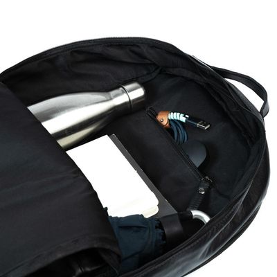 Mochila Masculina de Couro para Notebook Arpoador Preta U / Preto