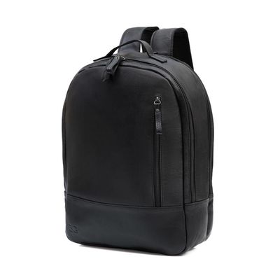 Mochila Masculina de Couro para Notebook Arpoador Preta U / Preto