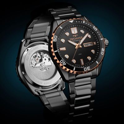 Relógio Technos Masculino Automático Bicolor - 8205oy-1p Relógio Technos Masculino Acqua Bicolor - 8205oy-1p