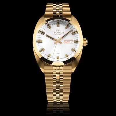 Relógio Technos Masculino Automatico Dourado - 8205on-1k 8205on-1k