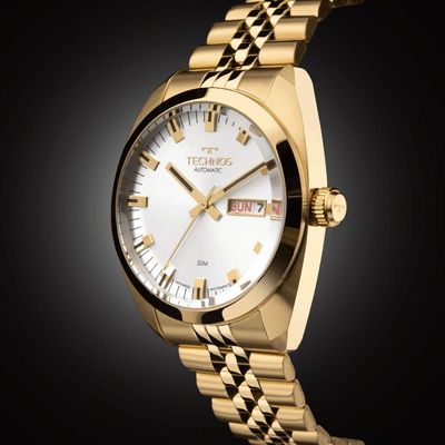 Relógio Technos Masculino Automatico Dourado - 8205on-1k 8205on-1k