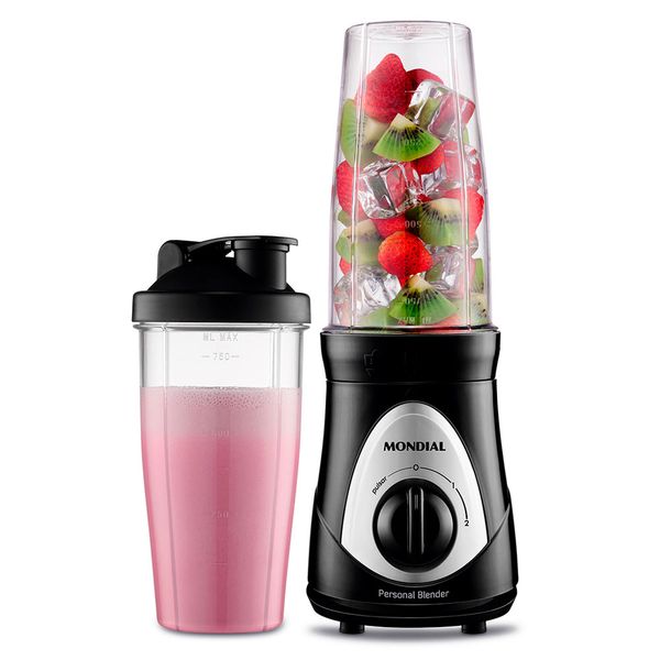 Personal Blender, Mondial, Preto/Prata, 300W, 110V - DG-01 Personal Blender, Mondial, Preto/Prata, 300W, 110V - DG-01