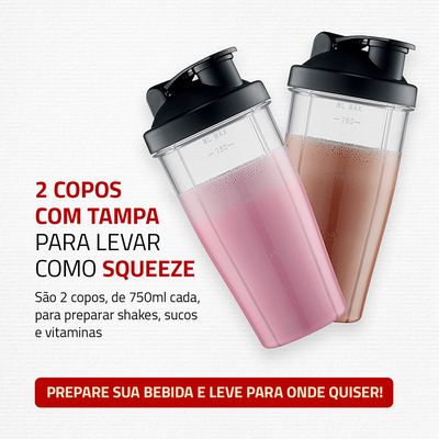Personal Blender, Mondial, Preto/Prata, 300W, 110V - DG-01