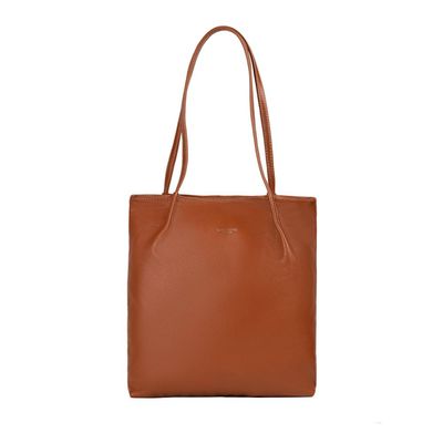 Bolsa de Ombro Feminina Grande Couro Shopping Bag Caramelo U / Caramelo