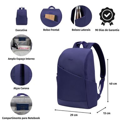 Mochila Feminina Executiva Para Notebook Elegance Bege U / Bege