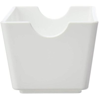 Porta Sachês Molhos Uno Coza Branco 11x6,5x5cm Suporte Organizador de Mesa Chá Açúcar