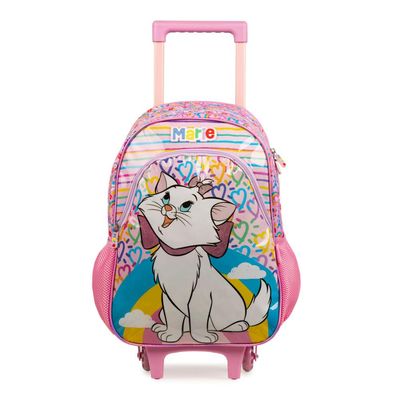 Mochila de Rodinha Infantil Feminina Gatinha Marie Rosa U / Rosa claro