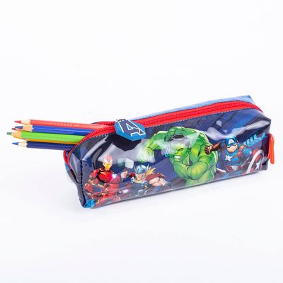 Estojo Escolar Masculino Vingadores Azul U / Azul