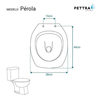 Assento Sanitário Poliester Perola Decorado Golfinho E Conchas Para Vaso Pettra