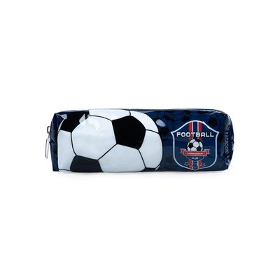 Estojo Escolar Masculino Futebol Azul Escuro U / Azul escuro