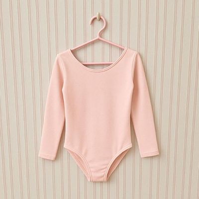 Collant Manga Longa Infantil com Forro Rosa Bailarina Poliamida Tamanho 6 Colombina