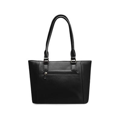 Bolsa de Ombro Feminina Tote Torniquete Preta M / Preto
