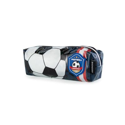 Estojo Escolar Masculino Futebol Azul U / Azul