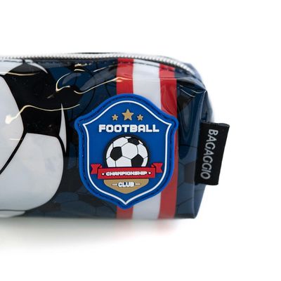 Estojo Escolar Masculino Futebol Azul U / Azul
