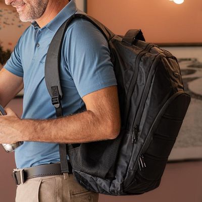 Mochila Masculina Executiva Para Notebook City Safe Preta U / Preto