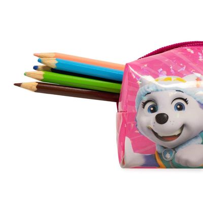 Estojo Escolar Feminino Patrulha Canina Skye e Equipe Rosa U / Rosa