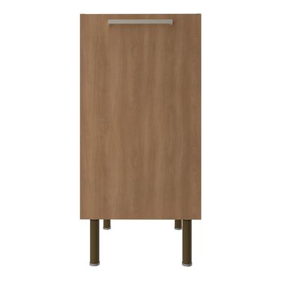 Balcão De Cozinha Com Tampo E 1 Porta 40cm Multimóveis Cr20458 Freijó Mármore Branco