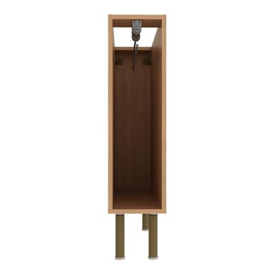 Balcão De Cozinha Com Tampo E Porta Toalhas 20cm Multimóveis Cr20459 Freijó Mármore Branco