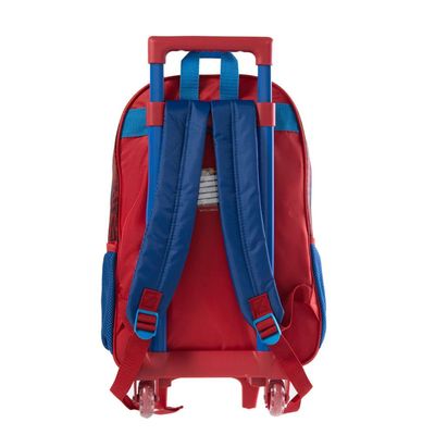 Mochila Escolar Masculina Homem Aranha com Rodinha U / Vermelho