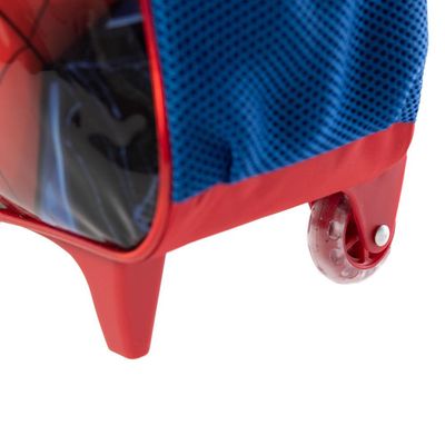 Mochila Escolar Masculina Homem Aranha com Rodinha U / Vermelho