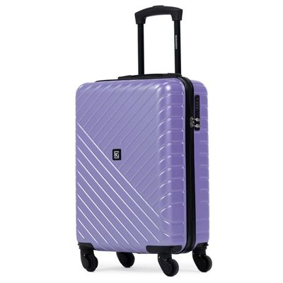 Mala de Bordo Abs 4 Rodas Detroit Lilás/Preto P / Lilas