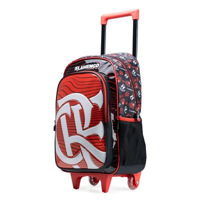 Mochila de Rodinha do Flamengo Masculina Oficial Kit / Vermelho