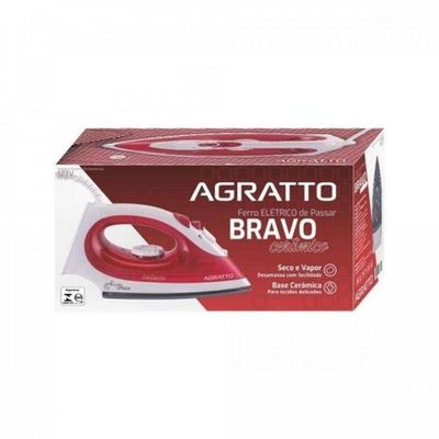 Ferro De Passar Vapor 220v Bravo Cerâmico Fc-01 Vermelho Agratto 220V