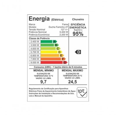 Ducha Faminho 4t Fame 127v~5400w