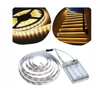 Fio Fita Led 120 Lâmpadas Luz Amarela Led 2m à Pilha