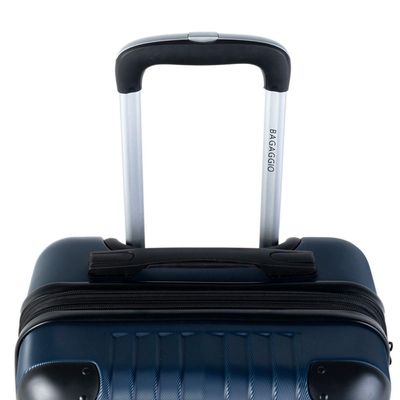 Mala de Bordo 10 Kg ABS 4 Rodas Turquia II Azul Marinho PP / Preto