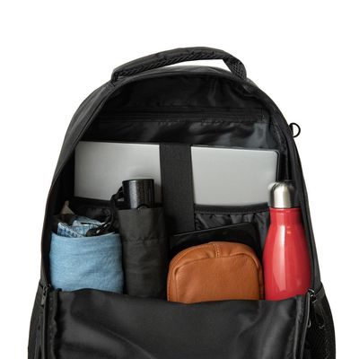Mochila Masculina Executiva Rodas Notebook City Safe Preta U / Preto