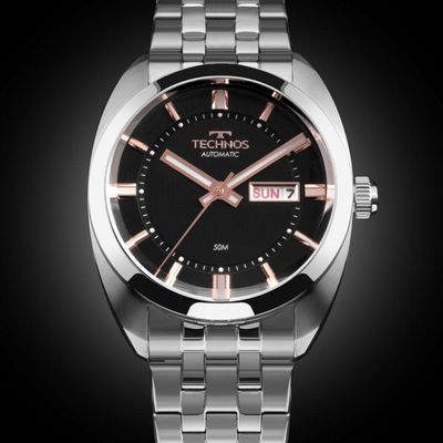 Relógio Technos Masculino Automatico Prata - 8205os/1p 8205os/1p