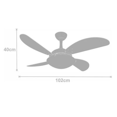 Ventilador Ventax Fresh Air 4Pás Branco 220V Controle Remoto 220V