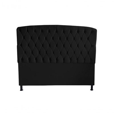 Kit De Quarto Cabeceira De Cama Box E Calçadeira Baú Dubai King 195 Cm Suede Preto Do Lar Móveis E Decoração