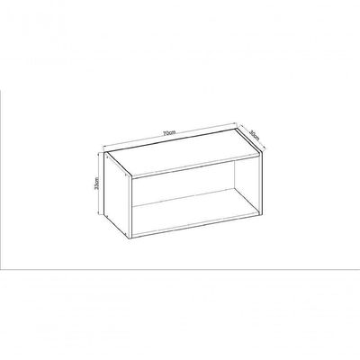 Aéreo De Cozinha Nicho 80cm Ébano Fosco
